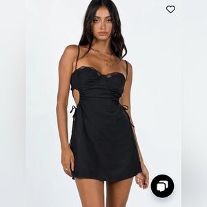 PRINCESS POLLY - Black Mini Dress - Corset Dress - Cutouts - US 2 - NWT